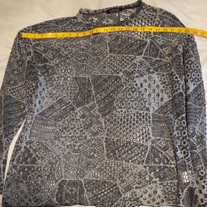 Women's Gray Long Sleeve Mesh Top 3.3 Field Trip